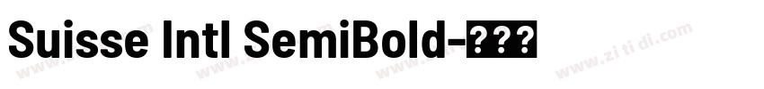 Suisse Intl SemiBold字体转换
